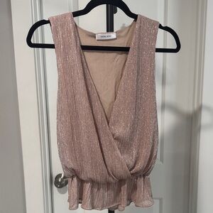 Anine Bing Shimmering Blush Sleeveless Blouse